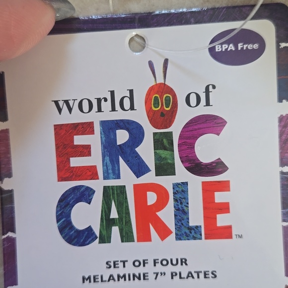 New Godinger Set of Four Eric Carle's Hungry Caterpillar Melamine Plates - Picture 2 of 6